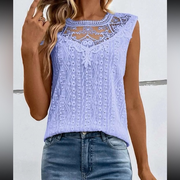 Boho green lace top - Picture 12 of 16